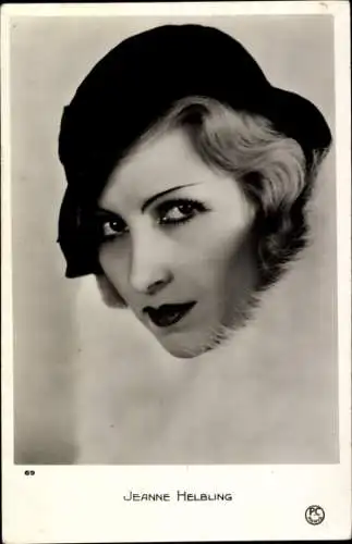 Ak Schauspielerin Jeanne Helbling, Portrait