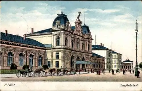 Ak Mainz am Rhein, Hauptbahnhof