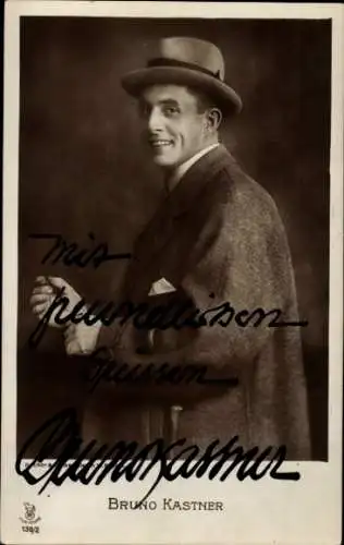 Ak Schauspieler Bruno Kastner, Portrait, Autogramm