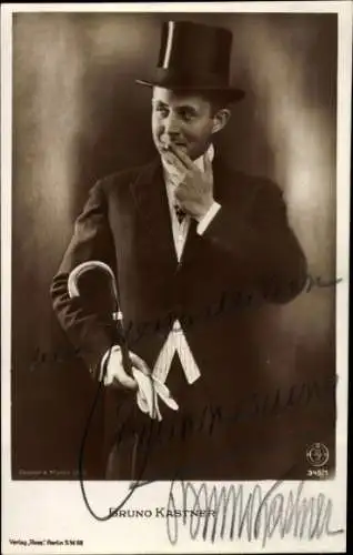 Ak Schauspieler Bruno Kastner, Portrait, Autogramm