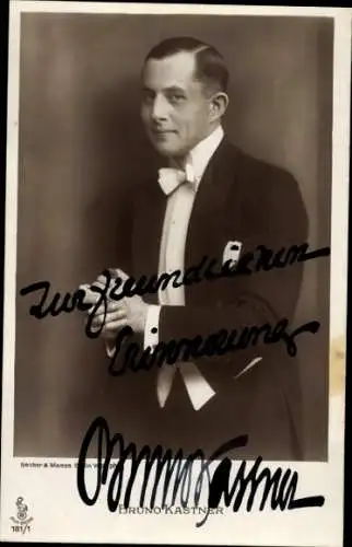 Ak Schauspieler Bruno Kastner, Portrait, Autogramm