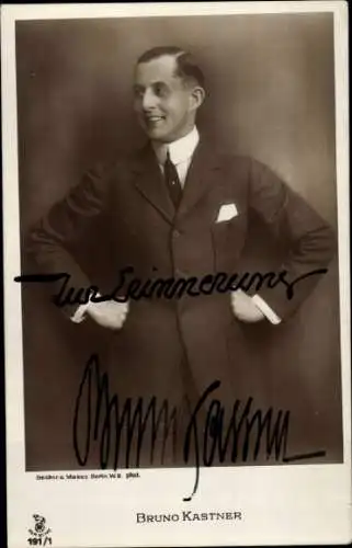 Ak Schauspieler Bruno Kastner, Portrait, RPH 191/1, Autogramm