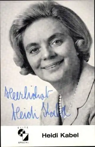 Ak Schauspielerin Heidi Kabel, Portrait, Autogramm