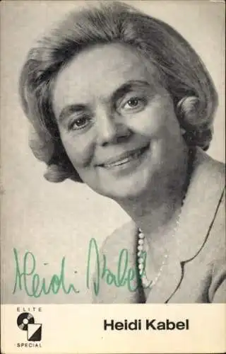 Ak Schauspielerin Heidi Kabel, Portrait, Autogramm