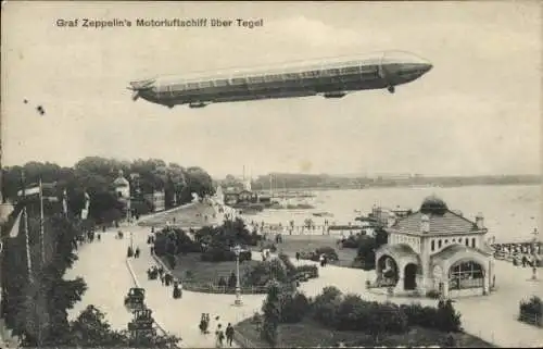 Ak Berlin Reinickendorf Tegel, Graf Zeppelin's-Motorluftschiff