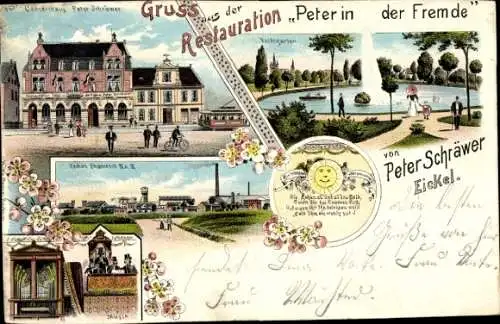 Litho Wanne Eickel Herne im Ruhrgebiet, Restauration Peter in der Fremde