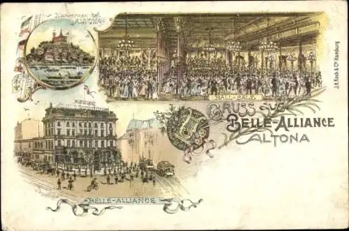 Litho Hamburg Altona, Ballsäle Belle-Alliance, Innenansicht