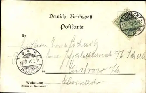 Litho Lübeck in Schleswig Holstein, Cafee Central, Außen- und Innenansicht