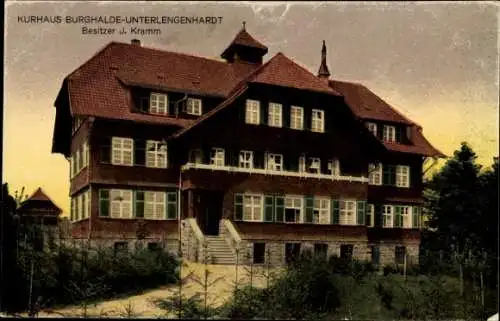 Ak Bad Liebenzell im Schwarzwald, Kurhaus Burghalde-Unterengelhardt