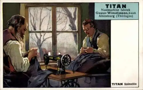 Ak Altenburg in Thüringen, Reklame, Titan Nähmaschine, Gustav Winselmann GmbH
