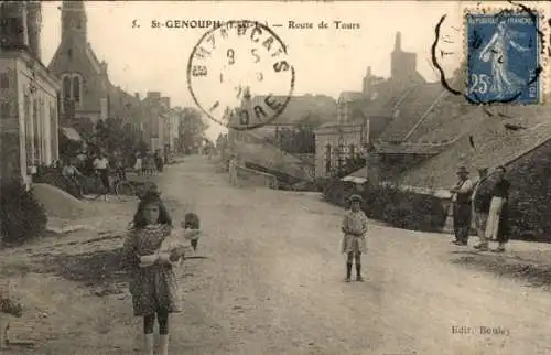 Ak Saint Genouph Indre et Loire, Route deTours