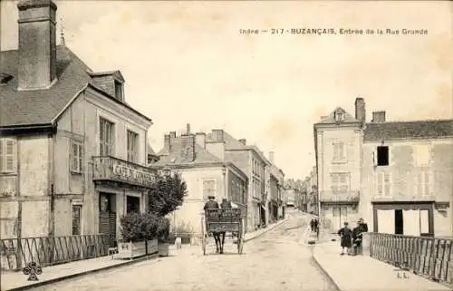 Ak Buzançais Indre, Eingang zur Rue Grande