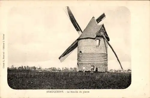 Ak Beauquesne Somme, Die Steinmühle