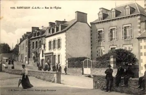 Ak Saint Quay Portrieux Côtes d’Armor, Rue de l’Eglise