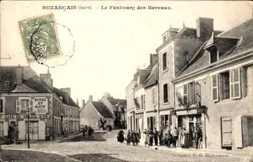 Ak Buzançais Indre, Le Faubourg des Hervaux