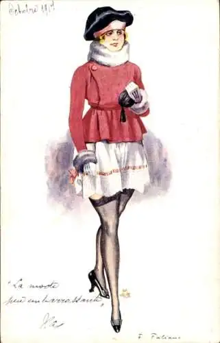 Künstler Ak Fabiano, Ein modisches Kleid