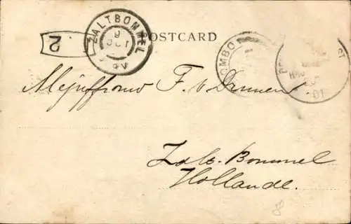 Ak Negombo Sri Lanka, Altholländischer Kanal