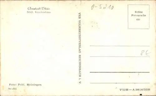 Ak Arnstadt in Thüringen, Städtisches Krankenhaus
