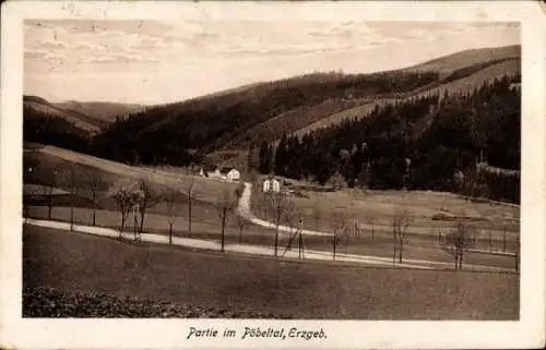 Ak Kipsdorf Altenberg im Erzgebirge, Pöbeltal, Panorama