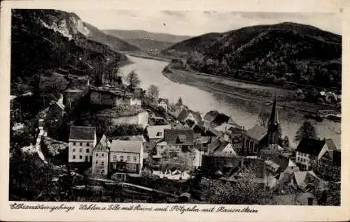 Ak Stadt Wehlen an der Elbe Sächsische Schweiz, Ruice, Pötzscha, Rauenstein