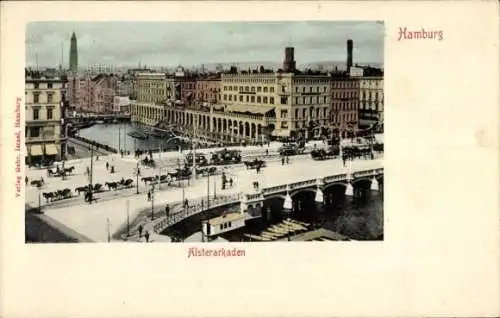 Ak Hamburg Mitte Neustadt, Alsterarkaden