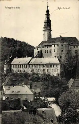 Ak Weesenstein im Müglitztal Sachsen, Schloss Weesenstein