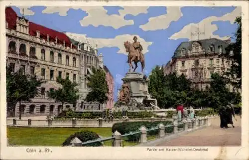 Ak Köln am Rhein, Kaiser-Wilhelm-Denkmal