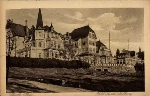 Ak Schierke Wernigerode Harz, Blick vom Park auf Hotel Fürst Stolberg