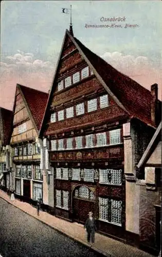 Ak Osnabrück in Niedersachsen, Renaissance Haus in der Bierstraße, Außenansicht