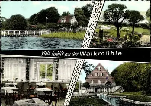 Ak Ratzeburg im Herzogtum Lauenburg, Pension Walkmühle, Außenansicht