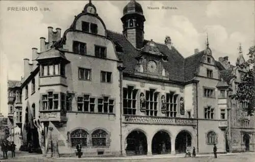 Ak Freiburg im Breisgau, neues Rathaus