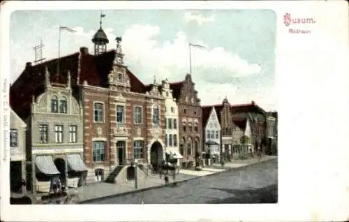 Ak Nordseebad Büsum, Rathaus