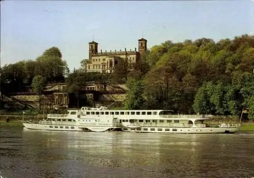 Ak Weiße Flotte Dresden, Motorschiff Typ Oberelbe, Ernst Thälmann