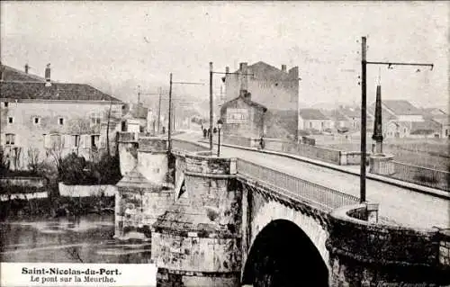 Ak Saint Nicolas de Port Meurthe et Moselle, Brücke über die Meurthe