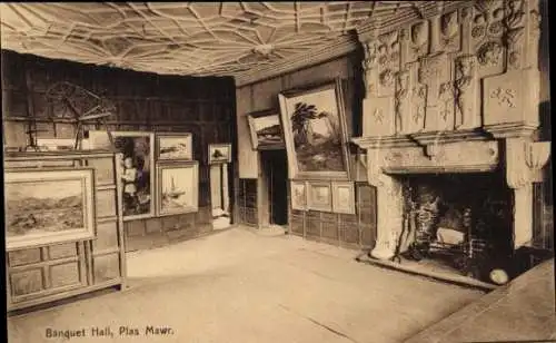 Ak Conway Conwy Wales, Plas Mawr, Bankettsaal