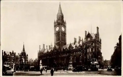 Ak Manchester England, Rathaus