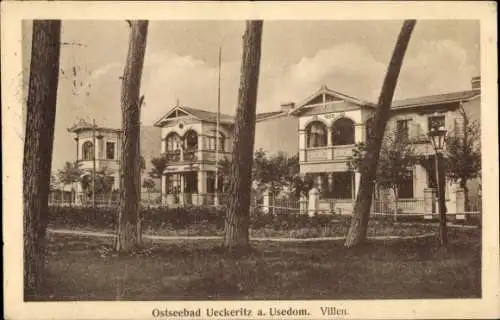Ak Ostseebad Ückeritz auf Usedom, Villen