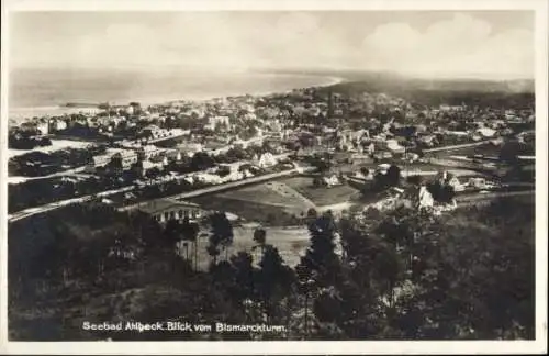 Ak Ostseebad Ahlbeck Heringsdorf auf Usedom, Blick vom Bismarckturm
