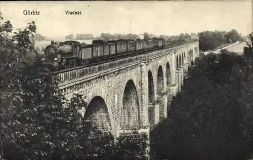 Ak Görlitz in der Lausitz, Viadukt, Eisenbahn
