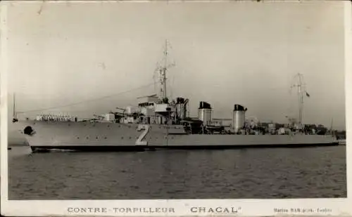 Ak Französisches Kriegsschiff, Chacal, 2, Contre-Torpilleur