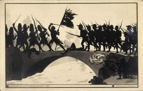 Künstler Ak Coulon, Napoleon, Pont d'Arcole