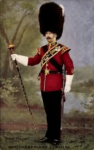 Ak Northumberland Fusiliers, Tambourmajor