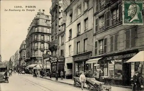 Ak Paris X, Faubourg du Temple