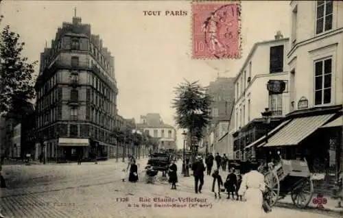 Ak Paris X, Rue Claude Vellefaux, Rue Saint-Maur