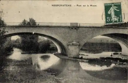 Ak Neufchâteau Lorraine Vosges, Brücke über die Maas