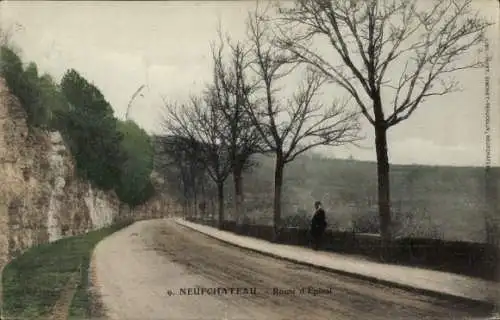 Ak Neufchâteau Lorraine Vosges, Route d’Epinal