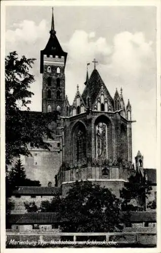 Ak Marienburg Malbork Westpreußen, Hochschloss, Schlosskirche