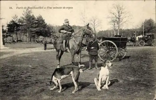 Ak Rambouillet-Yvelines, Forêt, eine Minute Pause