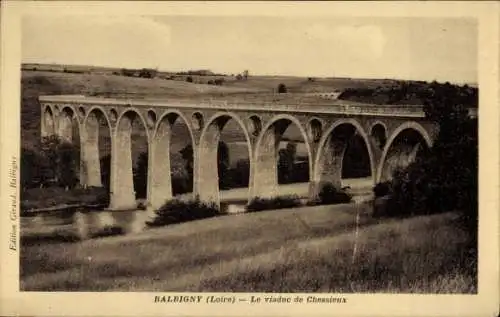 Ak Balbigny Loire, Das Chessieux-Viadukt