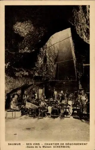 Ak Saumur Maine et Loire, VIns, Degorgement-Standort, Maison Ackerman Caves